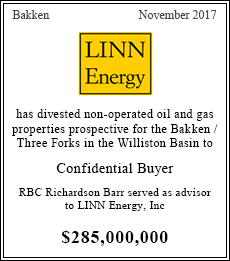 LINN Energy divests Williston Basin assets for $285 Million