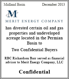 Merit Energy Company has divested certain oil and gas properties and undeveloped acreage located in the Permian Basin to two Confidential Buyers - Confidential
