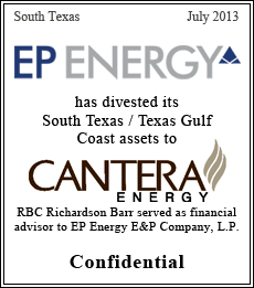 EP Energy has divested its South Texas / Texas Gulf Coast assets to a Confidential Buyer - Confidential
