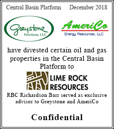 Greystone / AmeriCo have divested certain oil and gas properties in the Central Basin Platform to Lime Rock Resources - Confidential