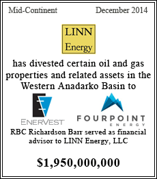 Linn Energy has divested certain oil and gas properties and related assets in the Western Andarko Basin to EnerVest and Fourpoint Energy - $1,950,000,000