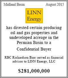 LINN Divests Remaining Permian Basin Wolfcamp Acreage for $281 Million