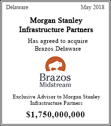 Morgan Stanley Infrastructure Partners has agreed to acquire Brazos Delaware - $1,750,000,000