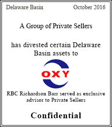 A group of Private Sellers has divested certain Delaware Basin assets to Oxy - Confidential