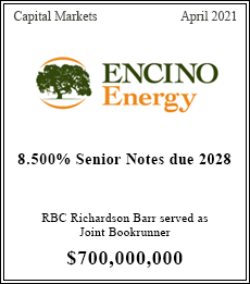 RBC Capital Markets served as Joint Bookrunner - $700,000,000