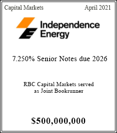 RBC Capital Markets served as Joint Bookrunner - $500,000,000
