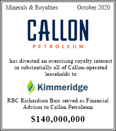 Callon Divests Overriding Royalty Interest to Kimmeridge for $140 million