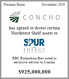 Concho Resources to divest Northwest Shelf assets to Spur Energy Partners for $925 MM