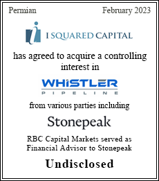 RBC Capital Markets served as financial advisor to Stonepeak Undisclosed
