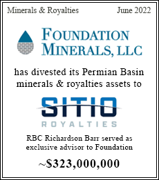 RBC Richardson Barr served as exclusive advisor to Foundation ~$323,000,000