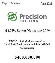 RBC Capital Markets served as Lead Left Bookrunner and Joint Global Coordinator - $400,000,000
