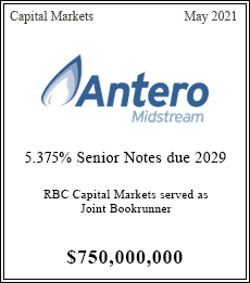 RBC Capital Markets served as       
											Joint Bookrunner - $750,000,000