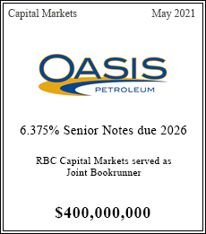 RBC Capital Markets served as       
											Joint Bookrunner - $400,000,000