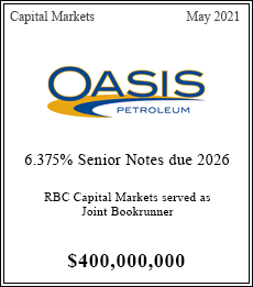 RBC Capital Markets served as       
											Joint Bookrunner - $400,000,000