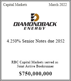 RBC Capital Markets served as Joint Active Bookrunner $750,000,000