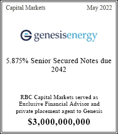 RBC Capital Markets served as sole financial advisor and private placement agent to Genesis $425,000,000