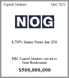 RBC Capital Markets served as Joint Bookrunner $500,000,000
