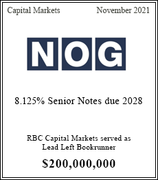 RBC Capital Markets served as Lead Left Bookrunner $200,000,000