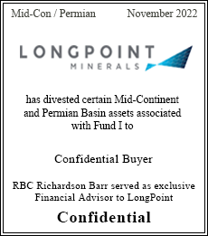 RBC Richardson Barr served as exclusive Financial Advisor to LongPoint
