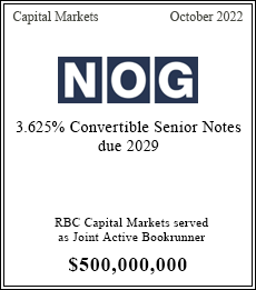 RBC Capital Markets served as Joint Active Bookrunner ~$435,000,000(Excludes Greenshoe)
