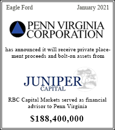 RBC Capital Markets served as financial advisor to Penn Virginia