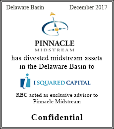 RBC Capital Markets Acts as Exclusive Financial Advisor to Pinnacle Midstream on its Sale to I Squared Capital