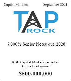 RBC Richardson Barr served as Active Bookrunner - $ 500,000,000