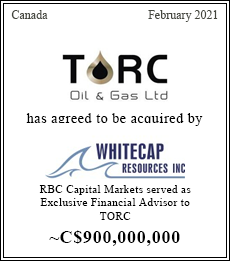 Whitecap and TORC Announce over $700 million Strategic Combination
